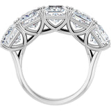 Platinum Square Lab-Grown Diamond Five-Stone Anniversary Band – 1/2–7 CTW - view 2