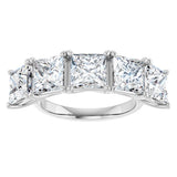 Platinum Square Natural Diamond Five-Stone Anniversary Band – 1/3–5 1/5 CTW - view 3