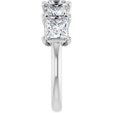 Platinum Square Natural Diamond Five-Stone Anniversary Band – 1/3–5 1/5 CTW - view 4