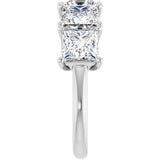 Platinum Square Natural Diamond Five-Stone Anniversary Band – 1/3–5 1/5 CTW - view 4