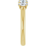 10K Gold Oval Natural Diamond Five-Stone Anniversary Band – 1 3/8–5 CTW - Yellow Gold - view 4