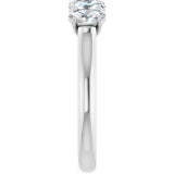 Platinum Oval Lab-Grown Diamond Five-Stone Anniversary Band – 1–5 1/2 CTW - view 4