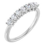 Platinum Round Lab-Grown Diamond Seven-Stone Anniversary Band – 1/5–3/4 CTW