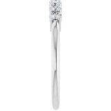 Platinum Round Natural Diamond Seven-Stone Anniversary Band – 1/5–5/8 CTW - view 4