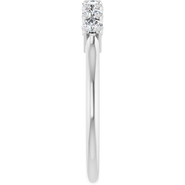 Platinum Round Natural Diamond Seven-Stone Anniversary Band – 1/5–5/8 CTW - view 4