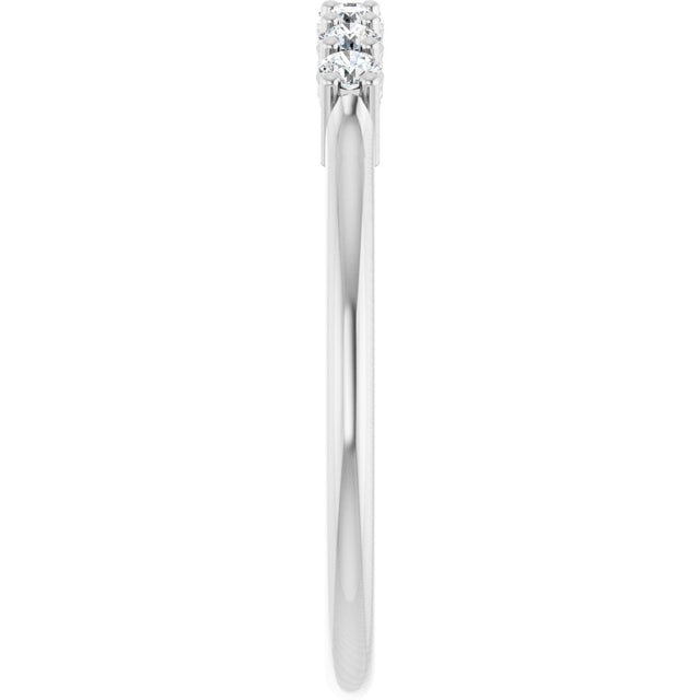 Platinum Round Natural Diamond Seven-Stone Anniversary Band – 1/5–5/8 CTW - view 4