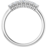 Platinum Round Natural Diamond Seven-Stone Anniversary Band – 1/5–5/8 CTW - view 2