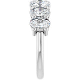Platinum Oval Lab-Grown Diamond Seven-Stone Anniversary Band – 6x4 mm Stones - view 4