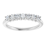 Platinum Round Natural Diamond Seven-Stone Anniversary Band – 1/5–5/8 CTW - view 3