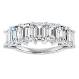 Platinum Emerald Lab-Grown Diamond Seven-Stone Anniversary Band – 2 1/6–4 1/5 CTW - view 3