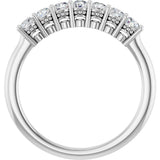 Platinum Round Lab-Grown Diamond Seven-Stone Anniversary Band – 1/5–3/4 CTW - view 2