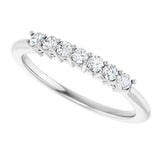 Platinum Round Natural Diamond Seven-Stone Anniversary Band – 1/5–5/8 CTW - view 5