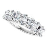 Platinum Oval Natural Diamond Seven-Stone Anniversary Band – 1 1/2–2 1/2 CTW - view 5