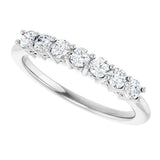 Platinum Round Natural Diamond Seven-Stone Anniversary Band – 1/5–5/8 CTW - view 5