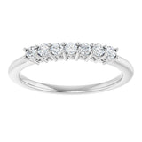 Platinum Round Natural Diamond Seven-Stone Anniversary Band – 1/5–5/8 CTW - view 3