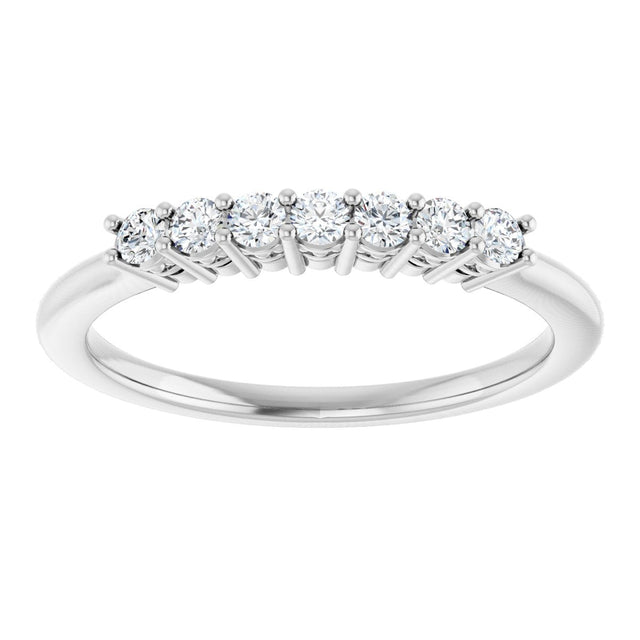 Platinum Round Natural Diamond Seven-Stone Anniversary Band – 1/5–5/8 CTW - view 3