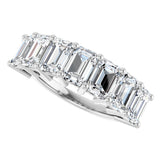 Platinum Emerald Natural Diamond Seven-Stone Anniversary Band – 2 1/2–4 1/5 CTW - view 5