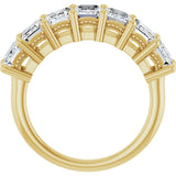 14K Gold Emerald Lab-Grown Diamond Seven-Stone Anniversary Band – 2 1/6–4 1/5 CTW - Yellow Gold - view 2