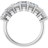 Platinum Emerald Lab-Grown Diamond Seven-Stone Anniversary Band – 2 1/6–4 1/5 CTW - view 2