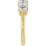 14K Gold Oval Lab-Grown Diamond Seven-Stone Anniversary Band – 5x3 mm Stones - Yellow Gold - view 4