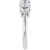Platinum Oval Natural Diamond Seven-Stone Anniversary Band – 1 1/2–2 1/2 CTW - view 4
