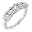 Platinum Oval Lab-Grown Diamond Seven-Stone Anniversary Band – 5x3 mm Stones