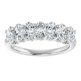 Platinum Oval Natural Diamond Seven-Stone Anniversary Band – 1 1/2–2 1/2 CTW - view 3