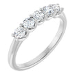 Platinum Round Lab-Grown Diamond U-Prong Five-Stone Anniversary Band – 3 mm Stones