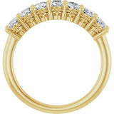 14K Gold Oval Lab-Grown Diamond Seven-Stone Anniversary Band – 5x3 mm Stones - Yellow Gold - view 2
