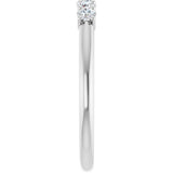 Platinum Round Lab-Grown Diamond U-Prong Five-Stone Anniversary Band – 2.5 mm Stones - view 4