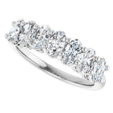 Platinum Oval Natural Diamond Seven-Stone Anniversary Band – 1 1/2–2 1/2 CTW - view 5