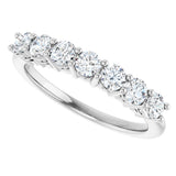 Platinum Round Natural Diamond Seven-Stone Anniversary Band – 1/5–5/8 CTW - view 5