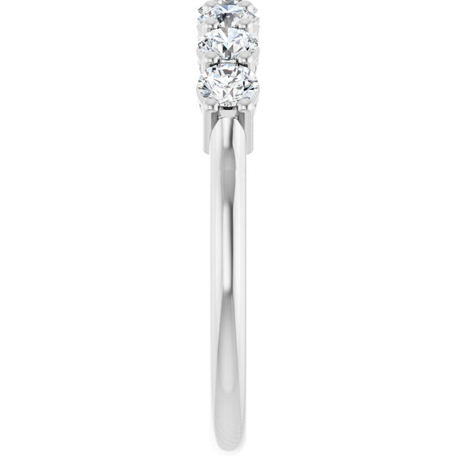 Platinum Round Natural Diamond Seven-Stone Anniversary Band – 1/5–5/8 CTW - view 4