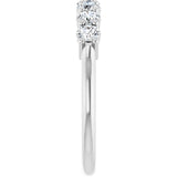Platinum Round Lab-Grown Diamond Seven-Stone Anniversary Band – 1/5–3/4 CTW - view 4