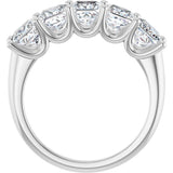 Platinum Square Lab-Grown Diamond U-Prong Five-Stone Anniversary Band – 1/2–2 5/8 CTW - view 2