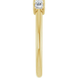 14K Gold Square Lab-Grown Diamond U-Prong Five-Stone Anniversary Band – 1/2–2 CTW - Yellow Gold - view 4