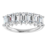Platinum Emerald Natural Diamond Seven-Stone Anniversary Band – 2 1/2–4 1/5 CTW - view 3