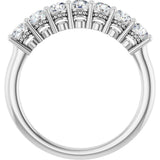 Platinum Round Natural Diamond Seven-Stone Anniversary Band – 1/5–5/8 CTW - view 2