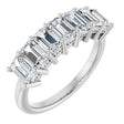 Platinum Emerald Natural Diamond Seven-Stone Anniversary Band – 2 1/2–4 1/5 CTW