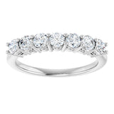Platinum Round Natural Diamond Seven-Stone Anniversary Band – 1/5–5/8 CTW - view 3
