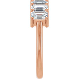 14K Gold Emerald Lab-Grown Diamond Seven-Stone Anniversary Band – 2 1/6–4 1/5 CTW - Rose Gold - view 4