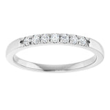 Platinum Round Lab-Grown Diamond French-Set Seven-Stone Anniversary Band – .03–1 1/8 CTW - view 3
