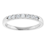 Platinum Round Natural Diamond French-Set Seven-Stone Anniversary Band – .03–1 CTW - view 3