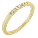 14K Gold Round Lab-Grown Diamond French-Set Seven-Stone Anniversary Band – .03–1/5 CTW - Yellow Gold