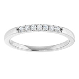Platinum Round Lab-Grown Diamond French-Set Seven-Stone Anniversary Band – .03–1 1/8 CTW - view 3