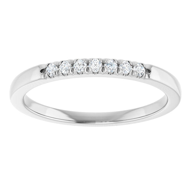 Platinum Round Lab-Grown Diamond French-Set Seven-Stone Anniversary Band – .03–1 1/8 CTW - view 3