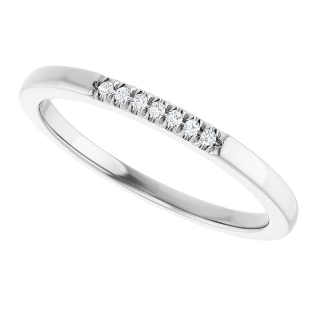 Platinum Round Lab-Grown Diamond French-Set Seven-Stone Anniversary Band – .03–1 1/8 CTW - view 5