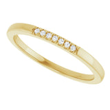 14K Gold Round Lab-Grown Diamond French-Set Seven-Stone Anniversary Band – .03–1/5 CTW - Yellow Gold - view 5
