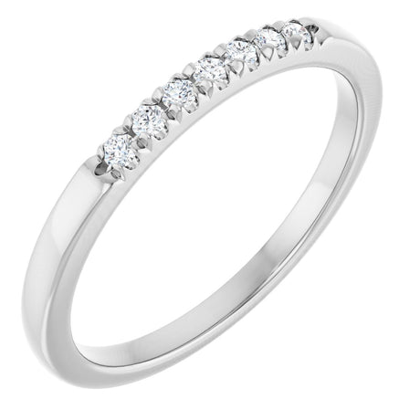 Platinum Round Lab-Grown Diamond French-Set Seven-Stone Anniversary Band – .03–1 1/8 CTW