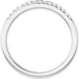 Platinum Round Natural Diamond French-Set Seven-Stone Anniversary Band – .03–1 CTW - view 2
